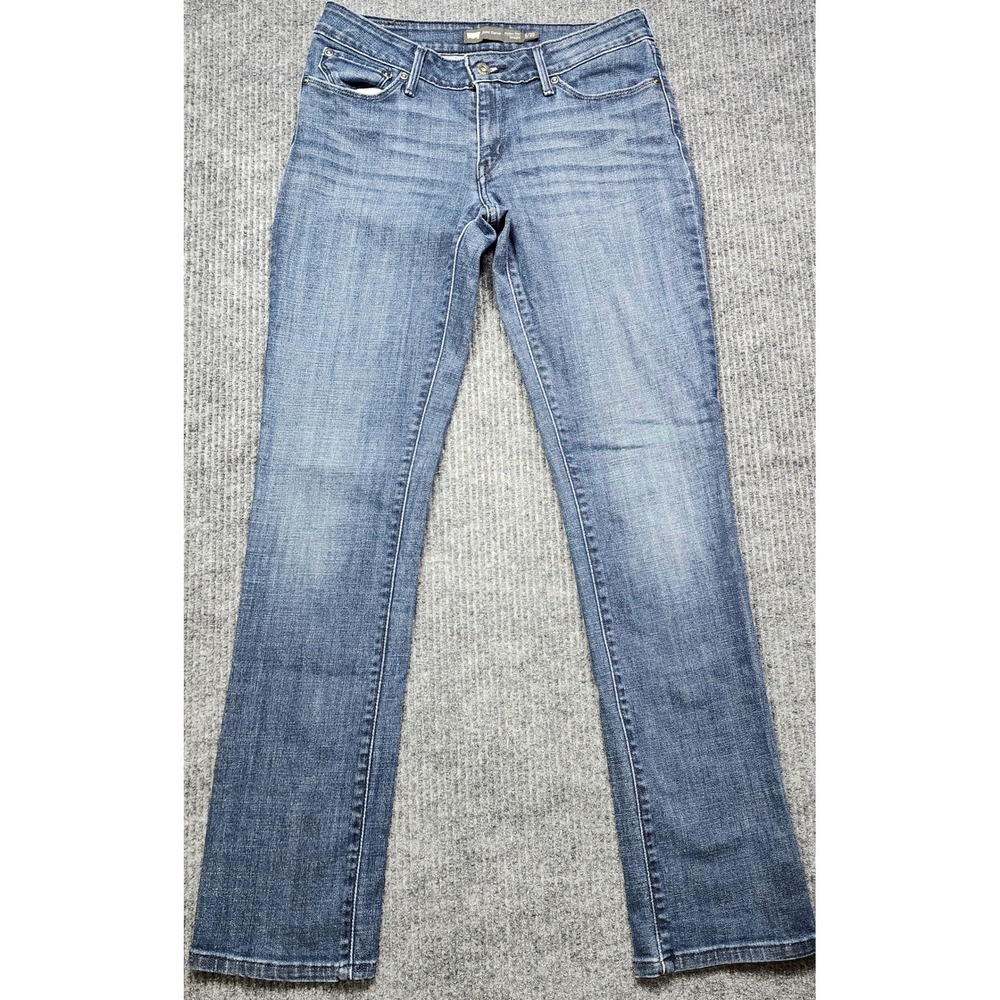 Levis Bold Curve Modern Rise Straight Leg Jeans Blue Womens 8/29 Medium Wash